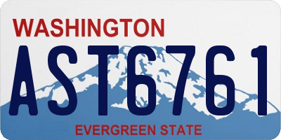 WA license plate AST6761