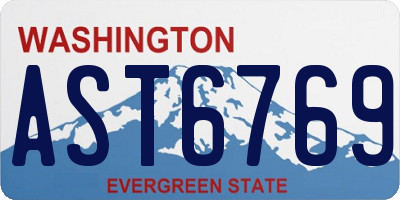 WA license plate AST6769