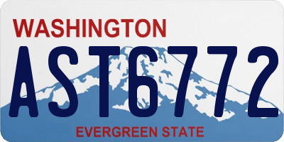 WA license plate AST6772