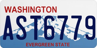 WA license plate AST6779
