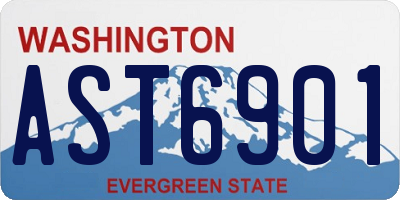 WA license plate AST6901