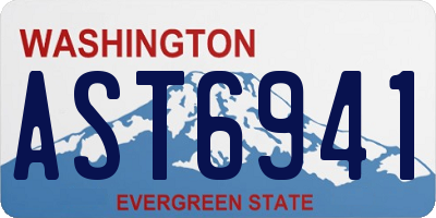 WA license plate AST6941