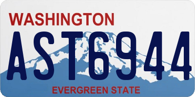 WA license plate AST6944