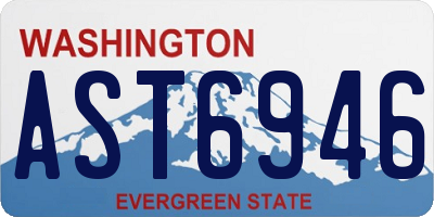 WA license plate AST6946