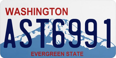 WA license plate AST6991