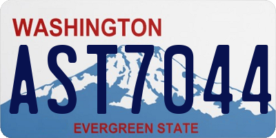 WA license plate AST7044