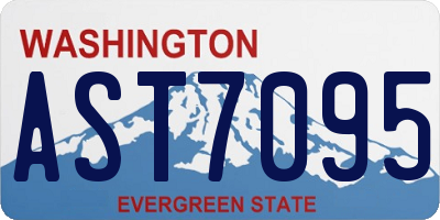 WA license plate AST7095