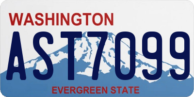 WA license plate AST7099