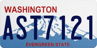 WA license plate AST7121