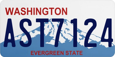 WA license plate AST7124