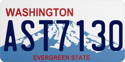 WA license plate AST7130