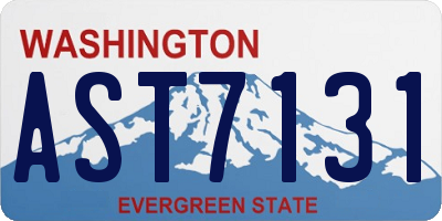 WA license plate AST7131