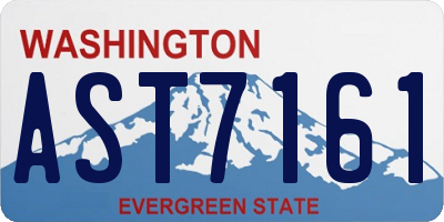 WA license plate AST7161