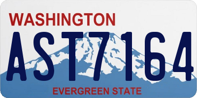 WA license plate AST7164