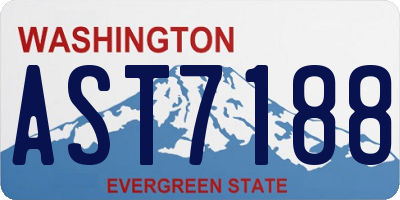 WA license plate AST7188