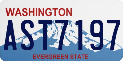 WA license plate AST7197