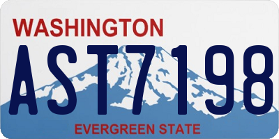 WA license plate AST7198