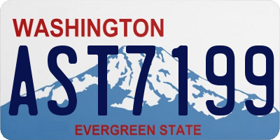 WA license plate AST7199