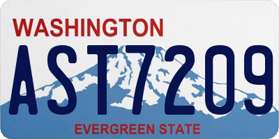 WA license plate AST7209