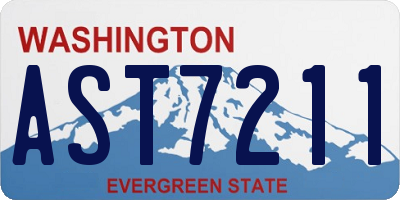 WA license plate AST7211