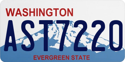 WA license plate AST7220