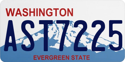 WA license plate AST7225