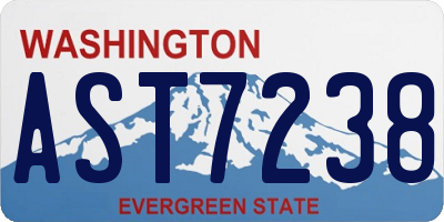 WA license plate AST7238