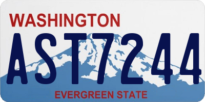 WA license plate AST7244