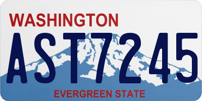 WA license plate AST7245
