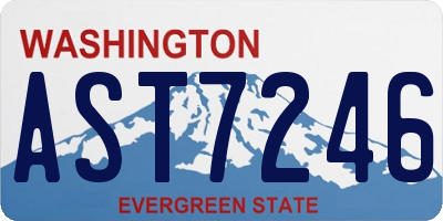 WA license plate AST7246