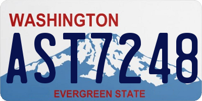 WA license plate AST7248