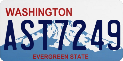 WA license plate AST7249