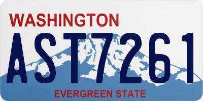 WA license plate AST7261