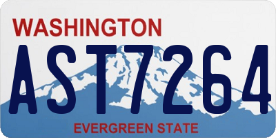 WA license plate AST7264