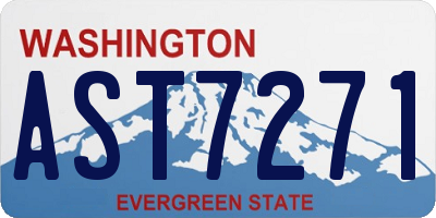 WA license plate AST7271