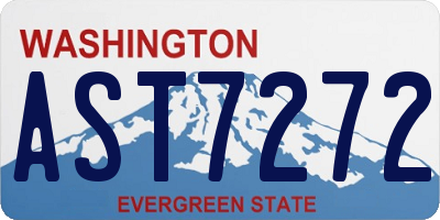 WA license plate AST7272