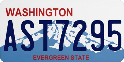 WA license plate AST7295