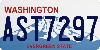 WA license plate AST7297