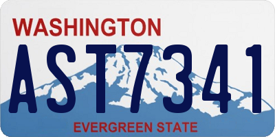 WA license plate AST7341