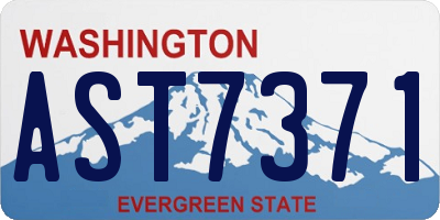 WA license plate AST7371