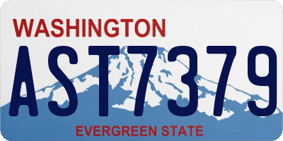 WA license plate AST7379