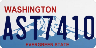 WA license plate AST7410