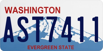 WA license plate AST7411