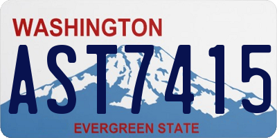 WA license plate AST7415