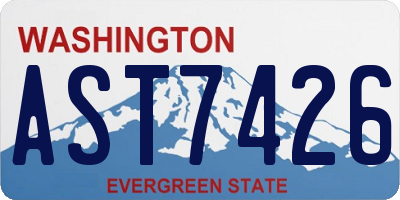 WA license plate AST7426