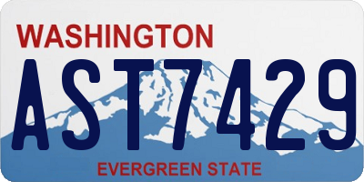 WA license plate AST7429