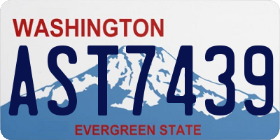 WA license plate AST7439