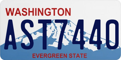 WA license plate AST7440