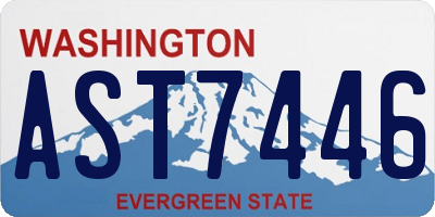 WA license plate AST7446