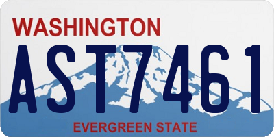 WA license plate AST7461